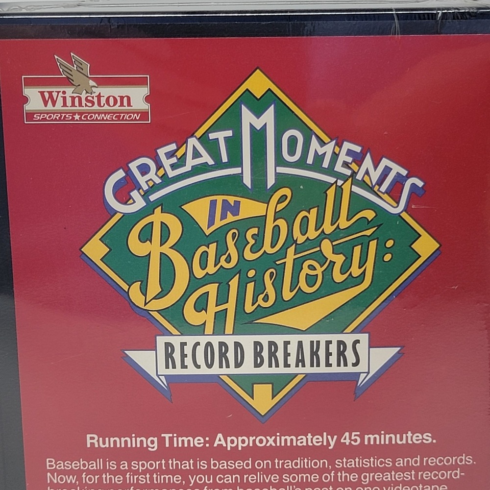 Sealed Winston Sports ~ Great Moments In Baseball History ~ Record Breakers VHS - Picture 5 of 11
